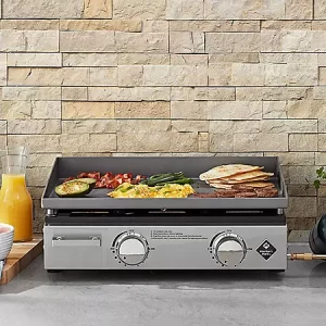 Member’s Mark 22″ Tabletop Griddle w/ 2 Premium 304 Stainless Steel Burners