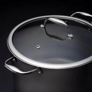10Qt Hybrid Stock Pot with Glass Lid-Non-Stick Saucepan, Easy to Clean,Oven Safe