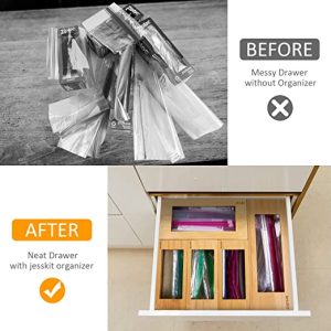 Jesskit Ziplock Bag Storage Organizer, Food Storage Bag Holder for Kitchen Draw