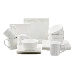 16-Piece Farmhouse Square Dinnerware Set
