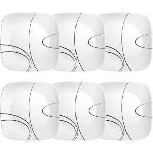 Corelle® Simple Lines, 6 Piece Set, Square, Dinnerware Set