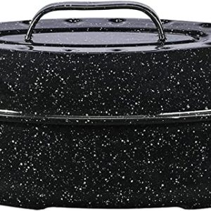 18 Covered Oval Roaster, 15 Pound Capacity, Roasting Pan