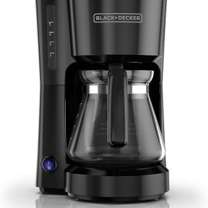 BLACK+DECKER CM0700B 5-Cup Coffee Maker, Compact Design