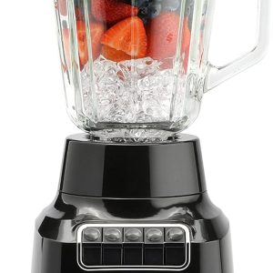 Toastmaster 400 Watt Blender with 48 oz Glass Jar, Black, TM-400BL