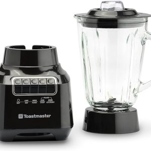 Toastmaster 400 Watt Blender with 48 oz Glass Jar, Black, TM-400BL