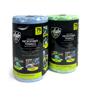 Auto Drive Tear Away Multi Purpose Microfiber Cleaning Cloth on a Roll Towel