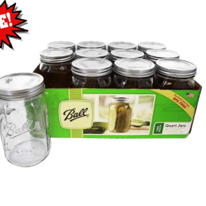 Ball(R) Wide Mouth Mason Cannin Jars 12/Pkg-Quart, 32oz – Free and Fast Shipping
