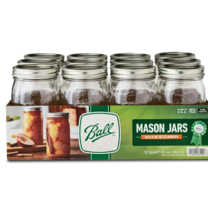 Ball(R) Wide Mouth Mason Cannin Jars 12/Pkg-Quart, 32oz – Free and Fast Shipping